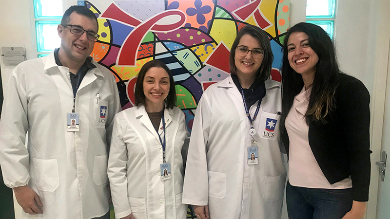 IPS laboratory staff and Vaisala sales manager at University of Caxias do Sul