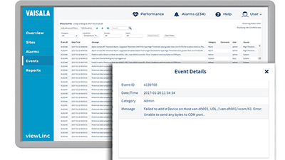 viewLinc Audit Trail
