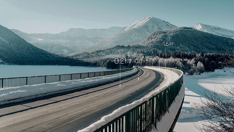 Sunny winter bridge