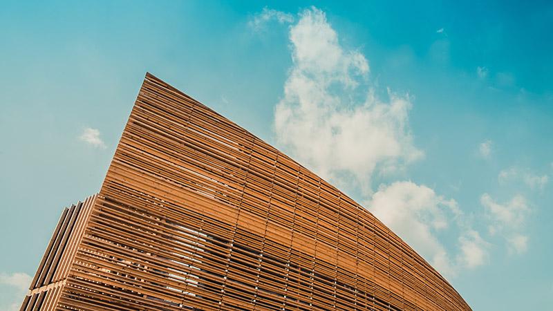 A wooden building