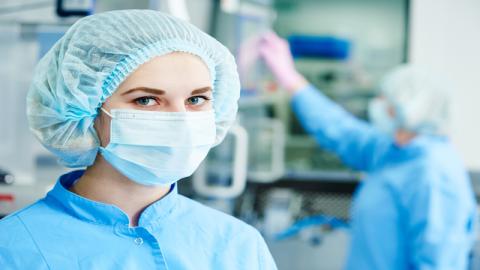 Woman in a laboratory