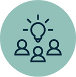 Customer training icon.