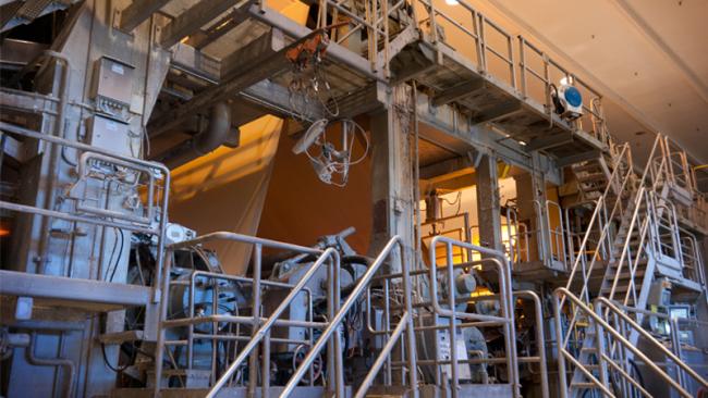Inside pulp mill 