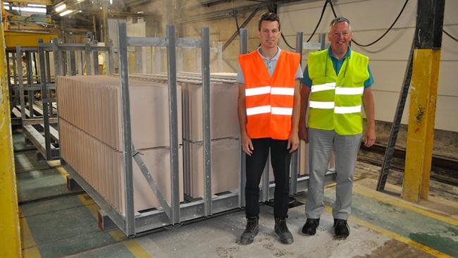 Isolava workers in warehouse