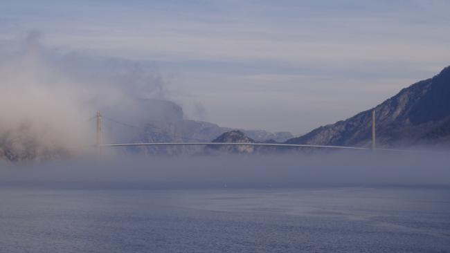 Bridge in fog